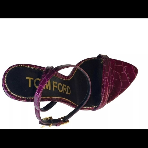 Tom Ford Burgundy and Gold Heels - Picture 4 of 16